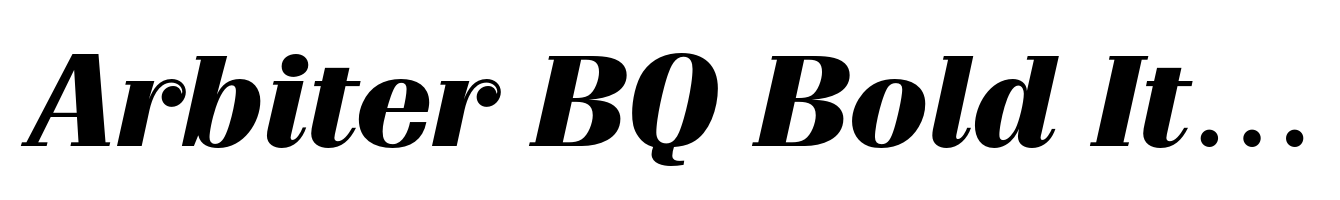 Arbiter BQ Bold Italic